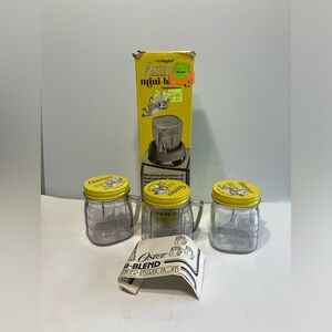 Vintage New OSTERIZER Set of 3 Mini-Blend Containers Original Box